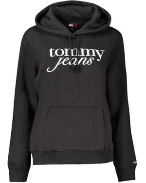 Tommy Hilfiger Logo-Print Hoodie - Black