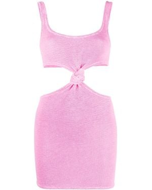 MC2 Saint Barth Kim Crinkled Cut-Out Minidress - Pink