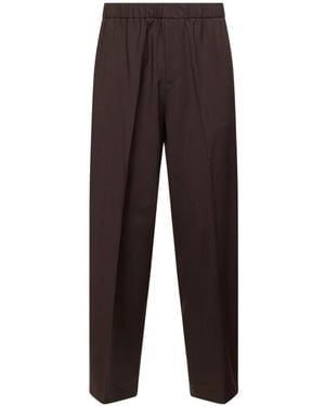 Costumein Elasticated Trousers - Brown
