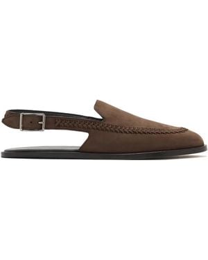 Manolo Blahnik Panarea Woven-Trim Sandals - Brown