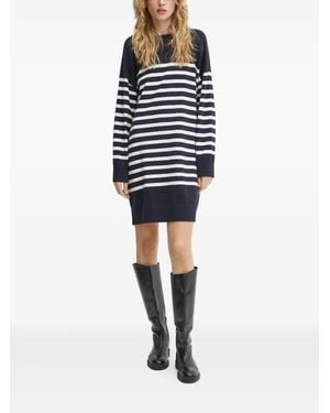 Marc O' Polo Gestreiftes Pulloverkleid - Blau
