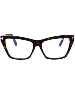 Tom Ford Brille Mit Cat-Eye-Gestell - Schwarz