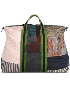 Dries Van Noten Borsa Tote Grande Con Ricamo - Nero