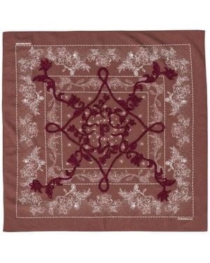 Pendleton Bandana Bordada Con Estampado Floral - Rojo