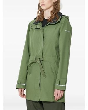 Columbia Here And There Belted Hooded Trench Coat - Green