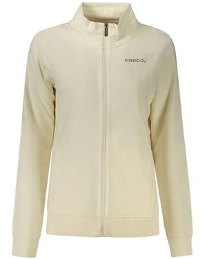 Freddy Sweatshirt Mit Reißverschluss - Natur