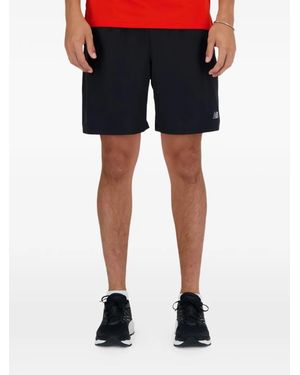 New Balance Logo-Detail Shorts - Blue