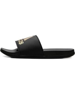 adidas Adilette Comfort "Core Metallic" Slides - Black