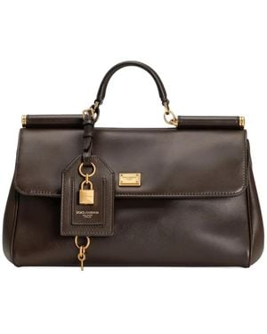 Dolce & Gabbana Medium My Sicily Top-Handle Tote Bag - Brown