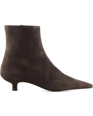 Notabene Elly Kitten-Heel Ankle Boots - Brown