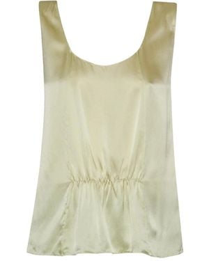 The Row Dinara Gathered-Detailed Top - Blue