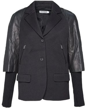 Jil Sander Double-Sleeve Wool Blazer - Grey