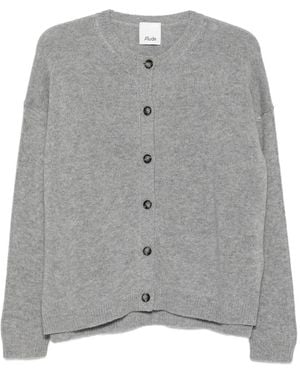 Allude Button-Up Cardigan - Grey