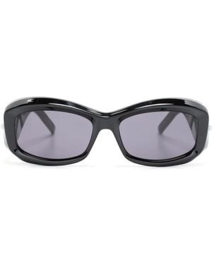 Givenchy Engraved-Logo Rectangular-Frame Sunglasses - Grey