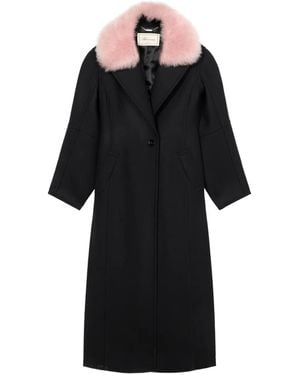 Blumarine Abrigo con doble botonadura - Negro
