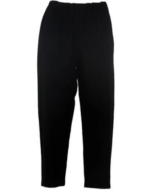 Apuntob Pantaloni Elasticizzati Con Pieghe - Nero