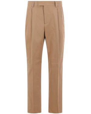 SALON C. LUNDMAN Double-Pleat Trousers - Natural