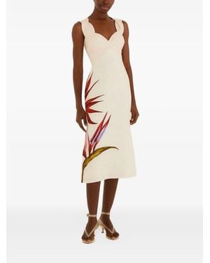 FARM Rio Linen Dress Strelizia - White