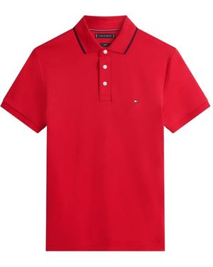 Tommy Hilfiger Tipped-Collar Polo Shirt - Red