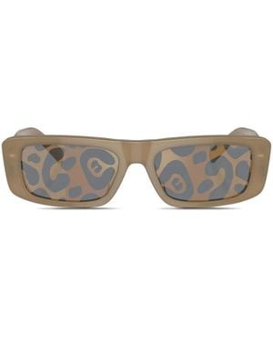 Emporio Armani Rectangle-Frame Sunglasses - Grey