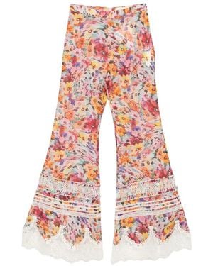 Zimmermann Luna Floral Lace Trousers - White