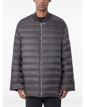 Moncler X Rick Owens Veste Bomber À Design Matelassé - Grey