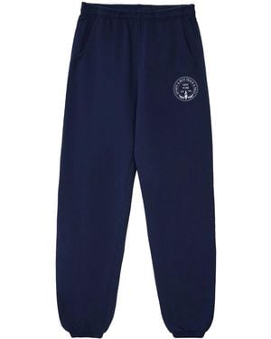Sporty & Rich Central Park Cotton Track Trousers - Blue