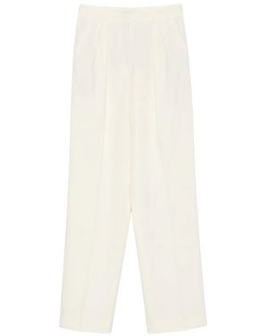 Manuel Ritz Pleated-Detail Pants - White