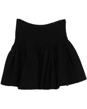 Sandro Falda de punto de canalé - Negro