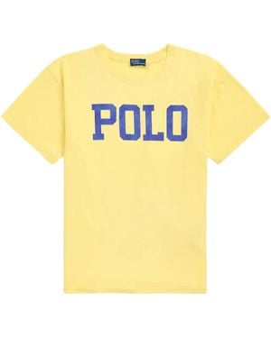 Polo Ralph Lauren Logo Cotton T-Shirt - Yellow