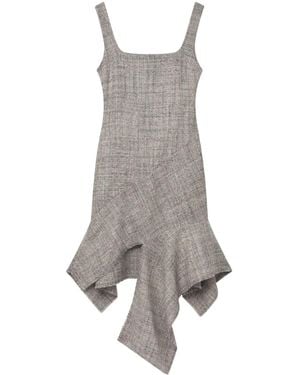 Stella McCartney Wool Mouline Asymmetric Dress - Grey