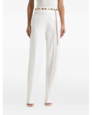 Manière De Voir Perrine Hardware Detail Belted Trousers - White