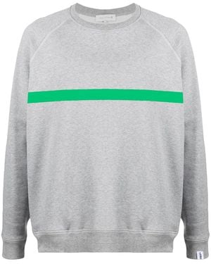 Mackintosh Horizontal-Stripe Crew-Neck Sweatshirt - Gray