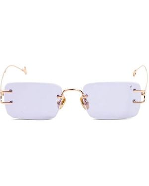 Eyepetizer Dillinger Rectangle-Frame Sunglasses - Metallic