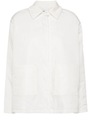 Fabiana Filippi Crinkled Padded Shirt Jacket - White