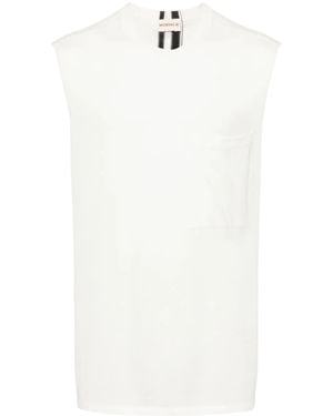 Mordecai Stripe-Detail Sleeveless Jumper - White