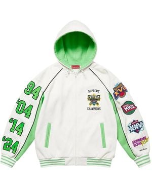 Supreme Zip Hooded Sweatshirt - Green