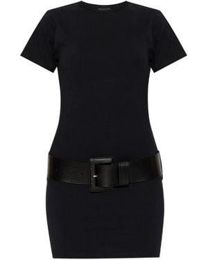 Balenciaga Belted Mini Dress - Black