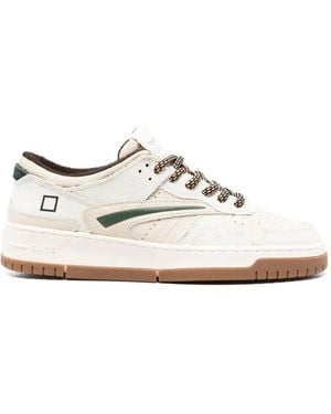 Date Torneo Panelled Leather Sneakers - White