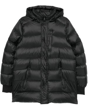 SERGIO MORETTI FIRENZE Veste Matelassée À Patch Logo - Black