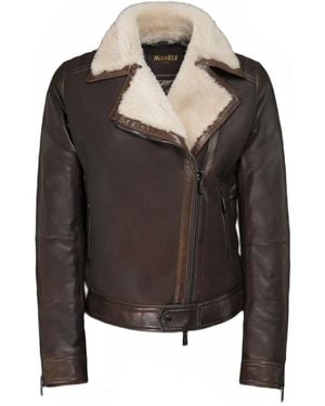 Moorer Shearling-Leather Jacket - Black