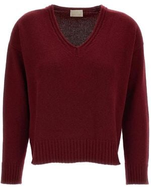 Drumohr Fein Gestrickter Kaschmirpullover - Rot