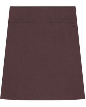 Courreges Logo-Embroidered Midi Skirt - Purple