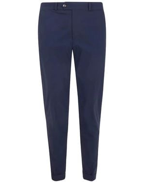 Rrd Button Cuffed Trousers - Blue