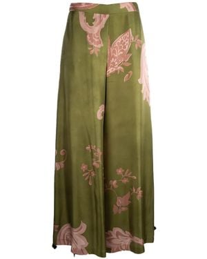 Co.Go Pantalones Palazzo Con Estampado Floral - Verde
