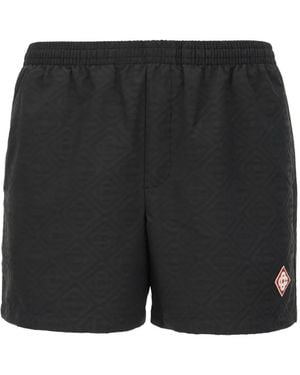 CASABLANCA Monogram Swimming Shorts - Black