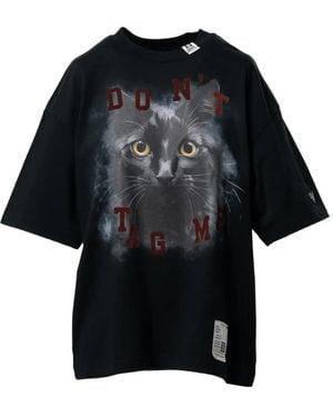 Maison Mihara Yasuhiro Cat-Printed T-Shirt - Black