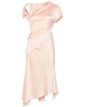 Victoria Beckham Draped Asymmetric Dress - Pink