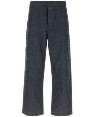 Prada Logo-Plaque Pocket Trousers - Blue