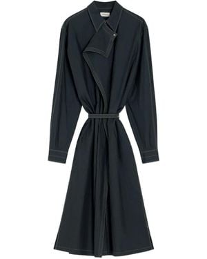 Lemaire Asymmetrical-Panel Shirt Dress - Blue